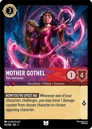 Mother Gothel - Vain Sorceress (64/204) [Archazias Island] Cold Foil Lorcana Single Disney