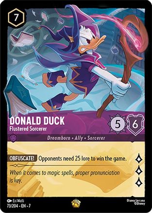 Donald Duck - Flustered Sorcerer (73/204) [Archazias Island] Cold Foil Lorcana Single Disney