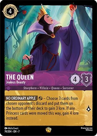 The Queen - Jealous Beauty (74/204) [Archazias Island] Cold Foil Lorcana Single Disney