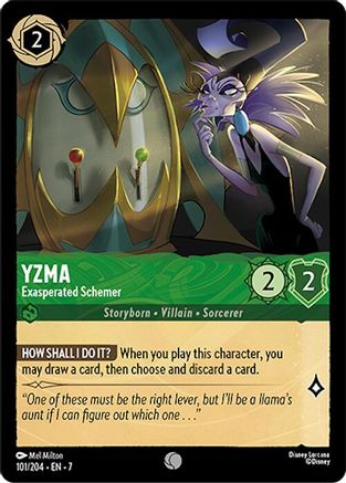 Yzma - Exasperated Schemer (101/204) [Archazias Island] Cold Foil Lorcana Single Disney