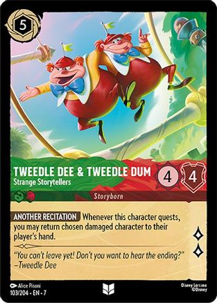 Tweedledee & Tweedledum - Strange Storytellers (103/204) [Archazias Island] Cold Foil Lorcana Single Disney