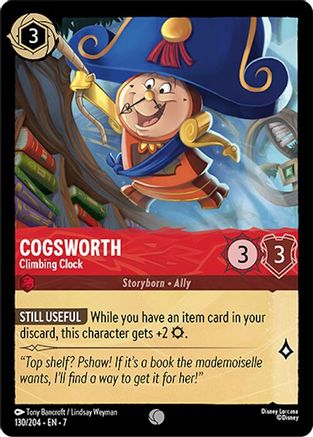 Cogsworth - Climbing Clock (130/204) [Archazias Island] Cold Foil Lorcana Single Disney