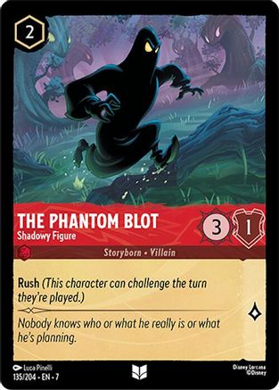 The Phantom Blot - Shadowy Figure (135/204) [Archazias Island] Cold Foil Lorcana Single Disney