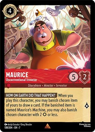 Maurice - Unconventional Inventor (138/204) [Archazias Island] Cold Foil Lorcana Single Disney
