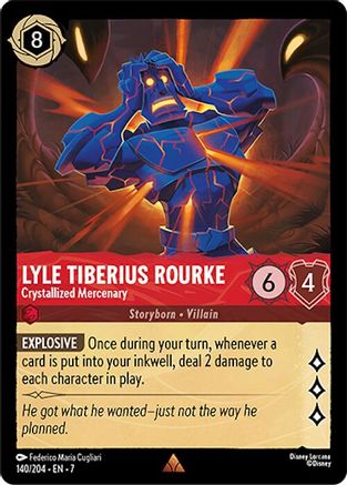 Lyle Tiberius Rourke - Crystallized Mercenary (140/204) [Archazias Island] Cold Foil Lorcana Single Disney
