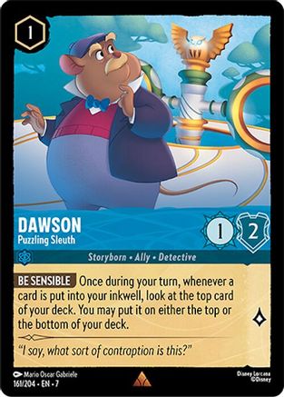 Dawson - Puzzling Sleuth (161/204) [Archazias Island] Cold Foil Lorcana Single Disney