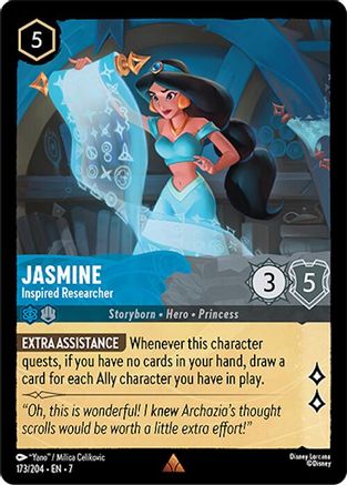 Jasmine - Inspired Researcher (173/204) [Archazias Island] Lorcana Single Disney