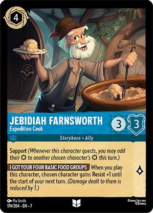 Jebidiah Farnsworth - Expedition Cook (174/204) [Archazias Island] Cold Foil Lorcana Single Disney