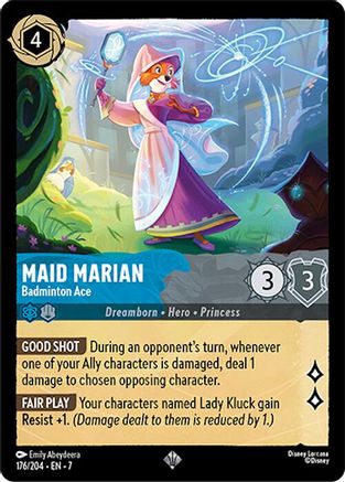 Maid Marian - Badminton Ace (176/204) [Archazias Island] Cold Foil Lorcana Single Disney