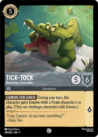 Tick-Tock - Relentless Crocodile (191/204) [Archazias Island] Cold Foil Lorcana Single Disney