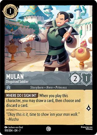 Mulan - Disguised Soldier (193/204) [Archazias Island] Lorcana Single Disney
