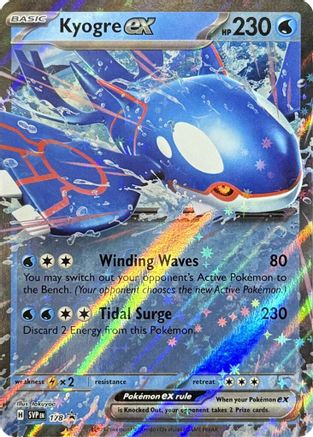Kyogre ex - 178 (178) Holofoil [Promos: SV Promo Cards] Pokemon Single Pokémon