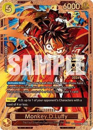 Monkey.D.Luffy (Championship 2024 World Final 3rd Place) (OP07-109) [One Piece Promotion Cards] Foil One Piece Single Bandai