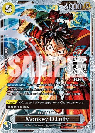 Monkey.D.Luffy (Championship 2024 World Final 2nd Place) (OP07-109) [One Piece Promotion Cards] Foil One Piece Single Bandai