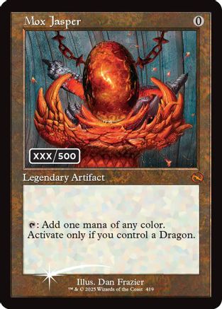 Mox Jasper (Serial Numbered) (TDM-419) [Tarkir: Dragonstorm] Foil MTG Single Wizards of the Coast
