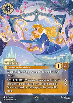 Aurora - Waking Beauty (Enchanted) (205/204) [Archazias Island] Holofoil Lorcana Single Disney