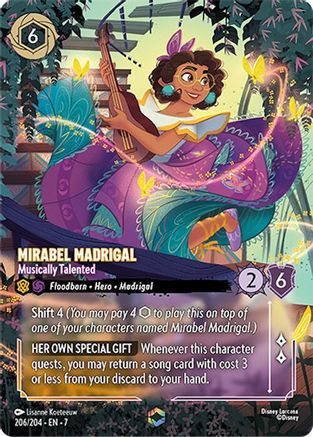 Mirabel Madrigal - Musically Talented (Enchanted) (206/204) [Archazias Island] Holofoil Lorcana Single Disney