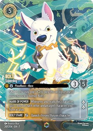 Bolt - Superdog (Enchanted) (207/204) [Archazias Island] Holofoil Lorcana Single Disney