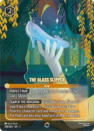 The Glass Slipper (Enchanted) (208/204) [Archazias Island] Holofoil Lorcana Single Disney