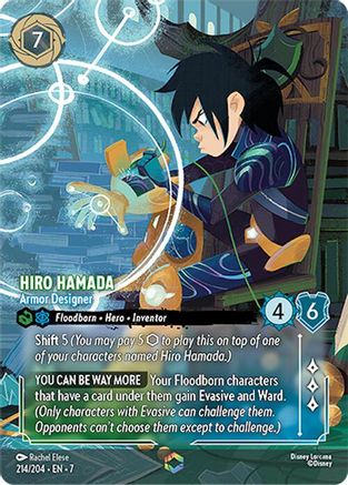 Hiro Hamada - Armor Designer (Enchanted) (214/204) [Archazias Island] Holofoil Lorcana Single Disney