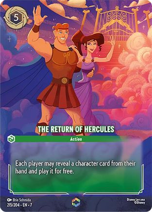 The Return of Hercules (Enchanted) (215/204) [Archazias Island] Holofoil Lorcana Single Disney