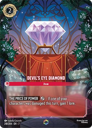 Devil's Eye Diamond (Enchanted) (218/204) [Archazias Island] Holofoil Lorcana Single Disney
