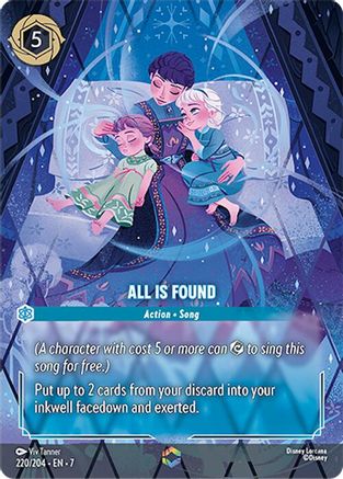 All Is Found (Enchanted) (220/204) [Archazias Island] Holofoil Lorcana Single Disney