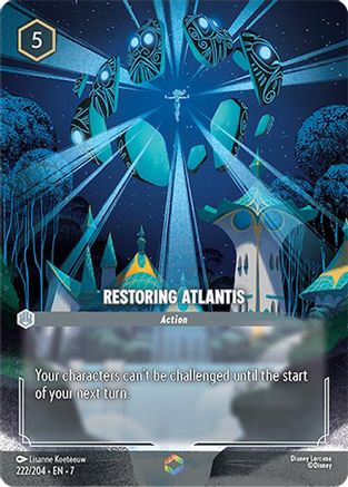 Restoring Atlantis (Enchanted) (222/204) [Archazias Island] Holofoil Lorcana Single Disney