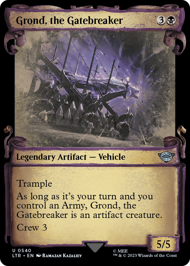 Grond, the Gatebreaker (LTR-540) [The Lord of the Rings: Tales of Middle-earth] (Showcase) Foil MTG Single Wizards of the Coast