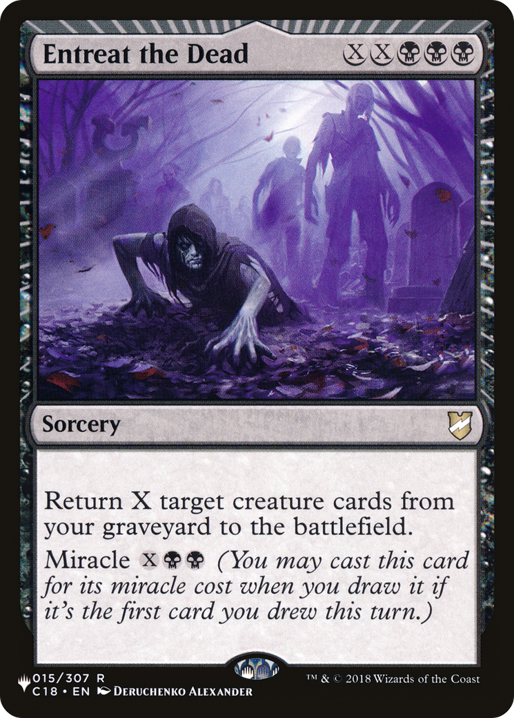 Entreat the Dead (LIST-C18-15) [The List] (miracle) MTG Single Magic: The Gathering