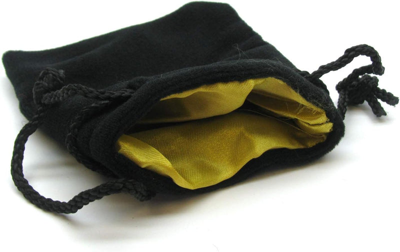 Chessex: Satin Lined Small Black/Gold Dice Bag Dice & Gaming Accessories Chessex