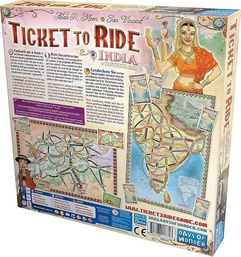 Ticket To Ride: Map Collection 2 - India & Switzerland Board Games Days of Wonder