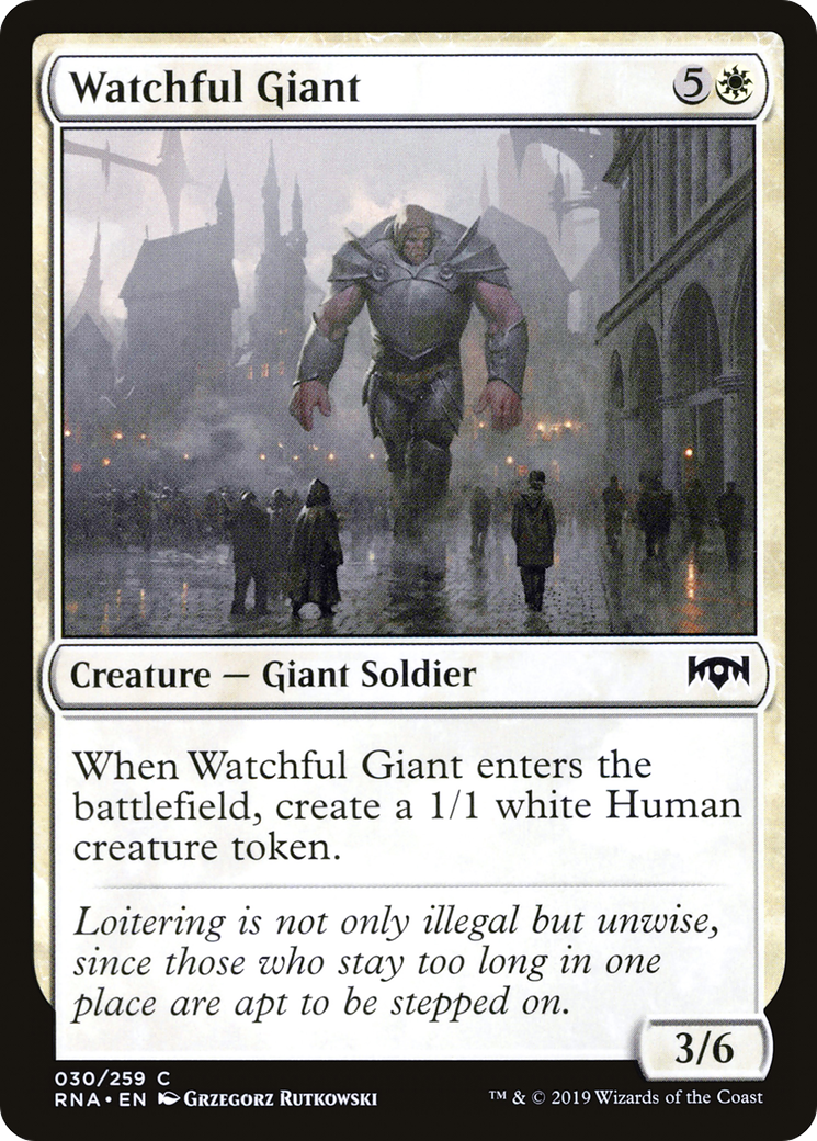 Watchful Giant (RNA-030) [Ravnica Allegiance] Foil MTG Single Wizards of the Coast