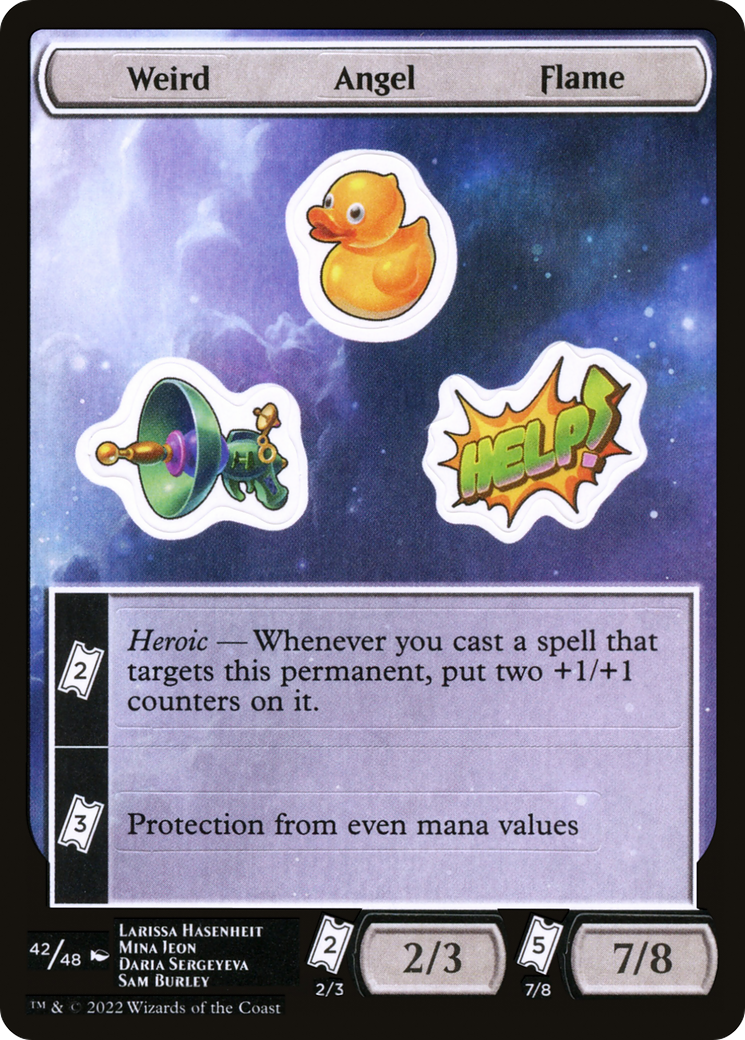 Weird Angel Flame (UNF-042) [Tokens] Unfinity Sticker Sheets MTG Single Wizards of the Coast