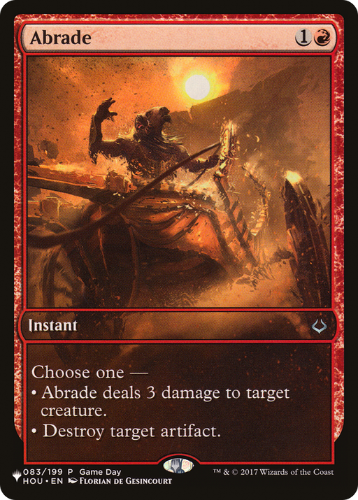 Abrade (LIST-HOU-83) [Mystery Booster] The List MTG Single Wizards of the Coast