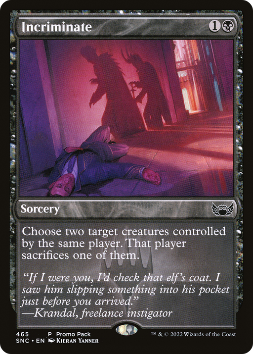 Incriminate (PPSNC-465) [Streets of New Capenna] Foil MTG Single Wizards of the Coast