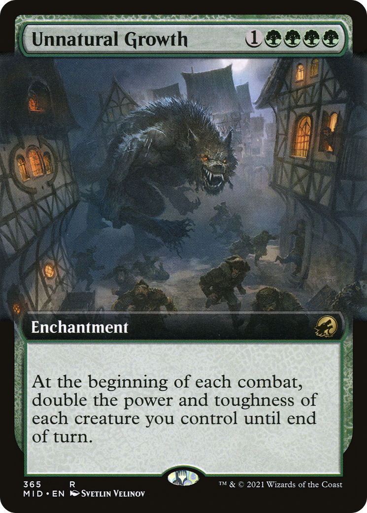 Unnatural Growth (MID-365) [Innistrad: Midnight Hunt] (Extended Art) MTG Single Wizards of the Coast