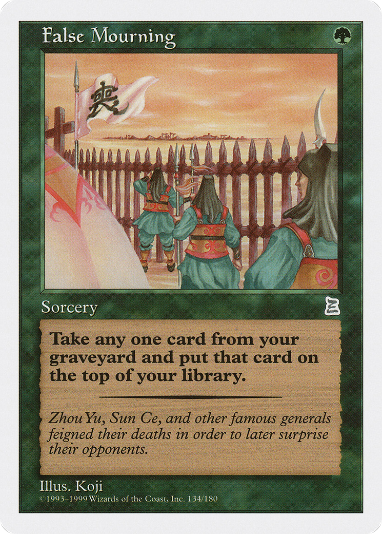 False Mourning (PTK-134) [Oldschool] Portal Three Kingdoms MTG Single Wizards of the Coast