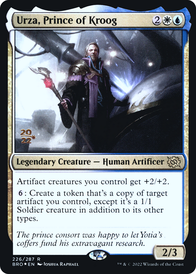 Urza, Prince of Kroog (PRE-226) [The Brothers' War Promos] Foil MTG Single Wizards of the Coast