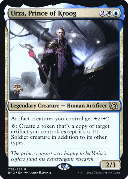 Urza, Prince of Kroog (PRE-226) [The Brothers' War Promos] Foil MTG Single Wizards of the Coast