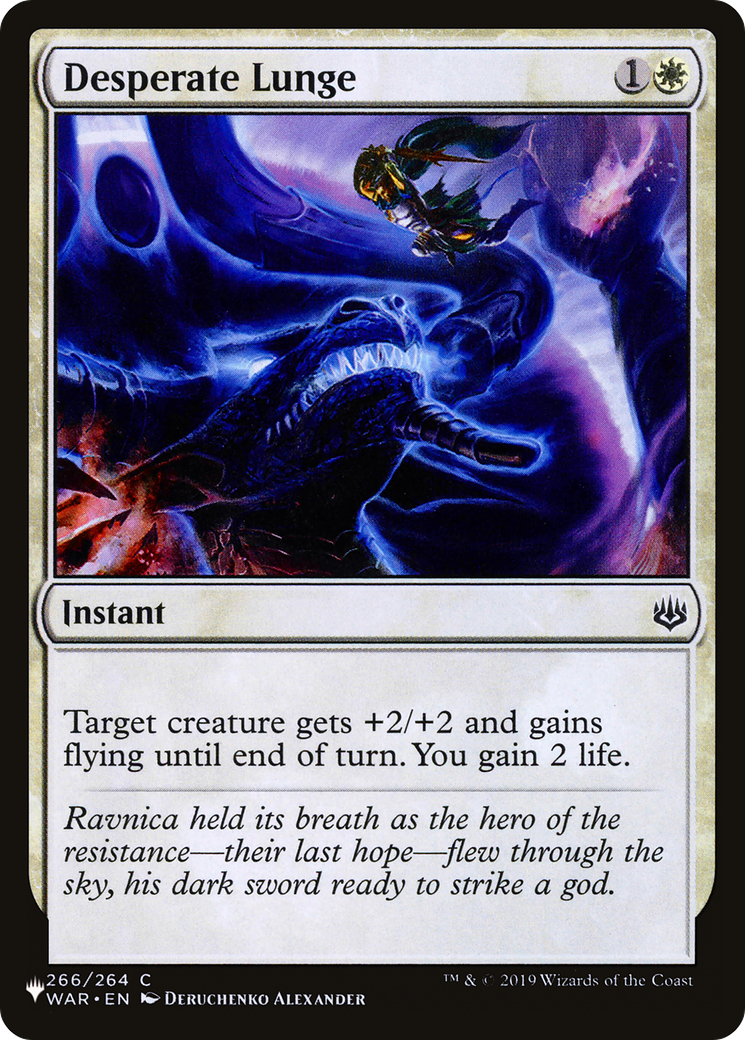 Desperate Lunge (LIST-WAR-266) [Mystery Booster] The List MTG Single Wizards of the Coast