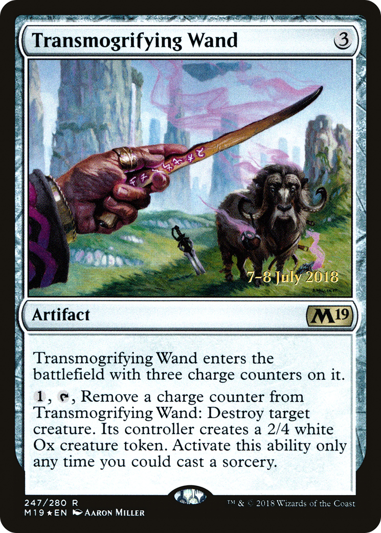 Transmogrifying Wand (PRE-247) [Core Set 2019 Promos] Foil MTG Single Wizards of the Coast