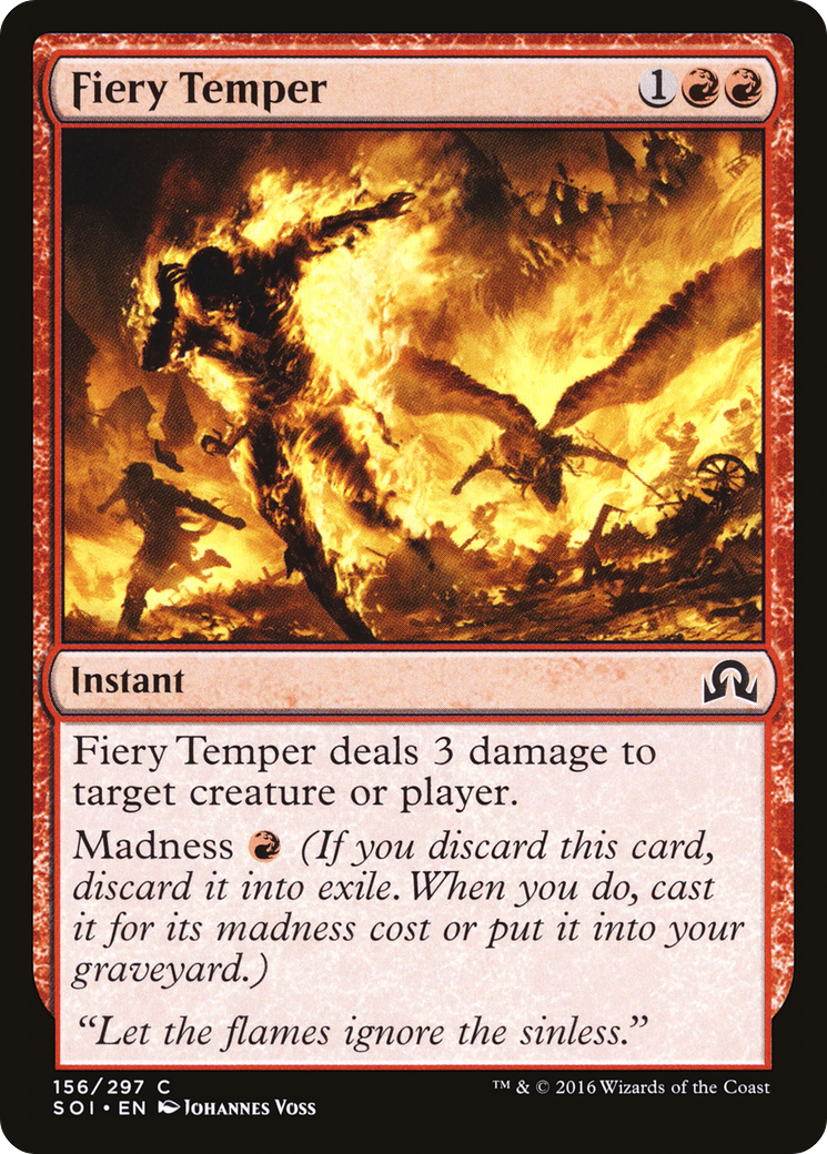 Fiery Temper (SOI-156) [Shadows over Innistrad] Foil MTG Single Wizards of the Coast