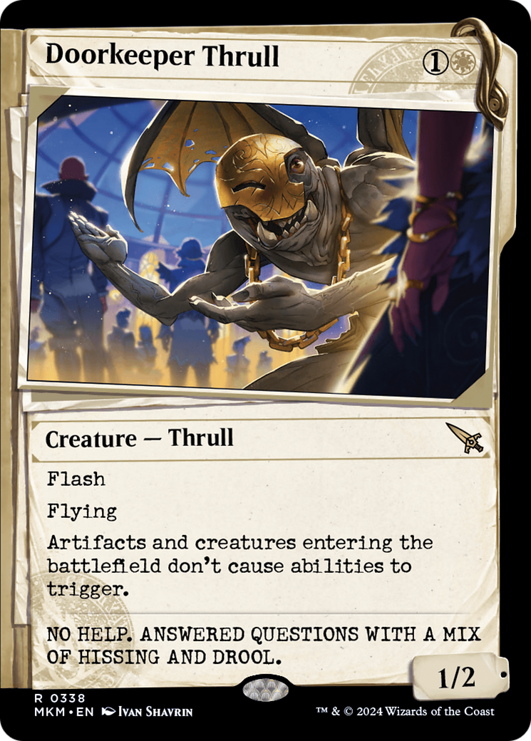 Doorkeeper Thrull (MKM-338) [Murders at Karlov Manor] (Showcase) Foil MTG Single Wizards of the Coast