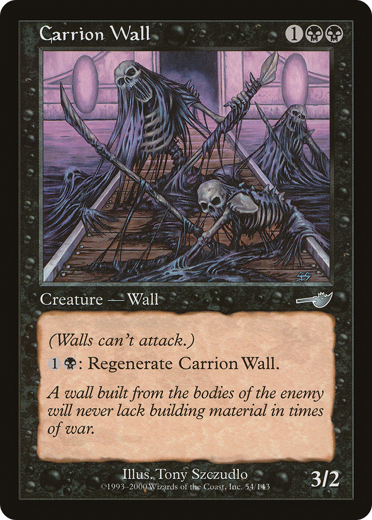 Carrion Wall (NMS-054) [Nemesis] Foil MTG Single Wizards of the Coast