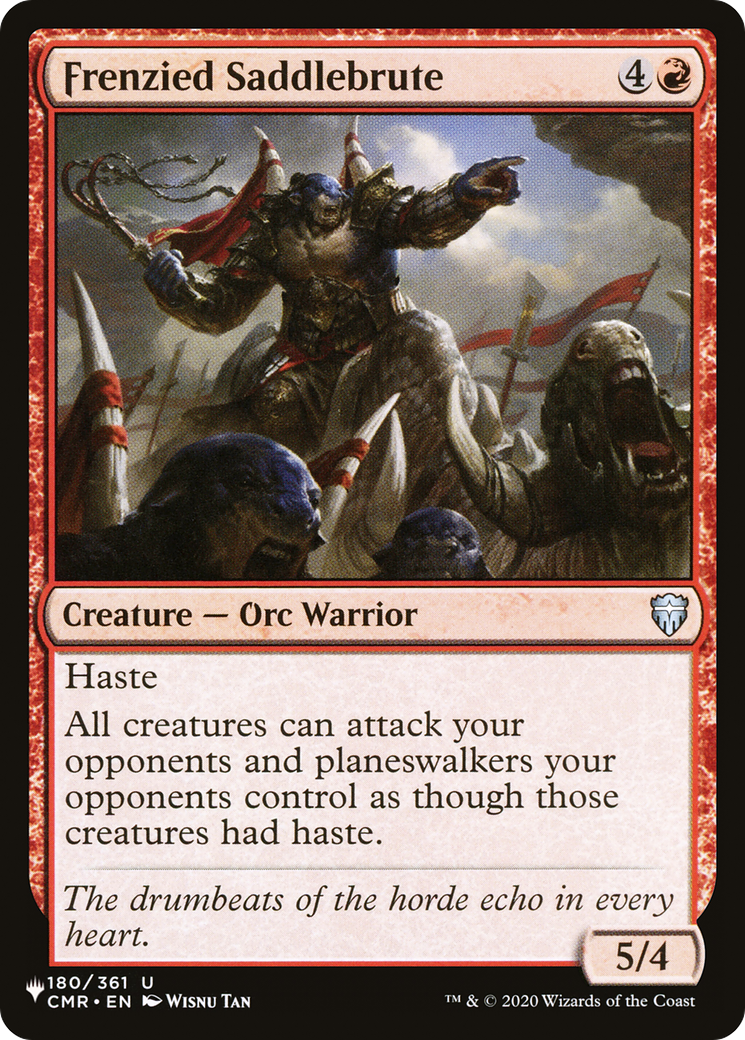Frenzied Saddlebrute (LIST-CMR-180) [Mystery Booster] The List MTG Single Wizards of the Coast