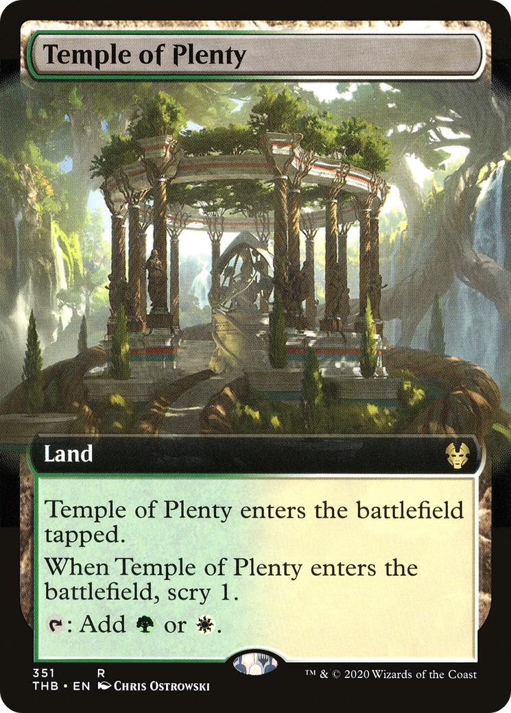 Temple of Plenty (THB-351) [Theros Beyond Death] (Extended Art) MTG Single Wizards of the Coast