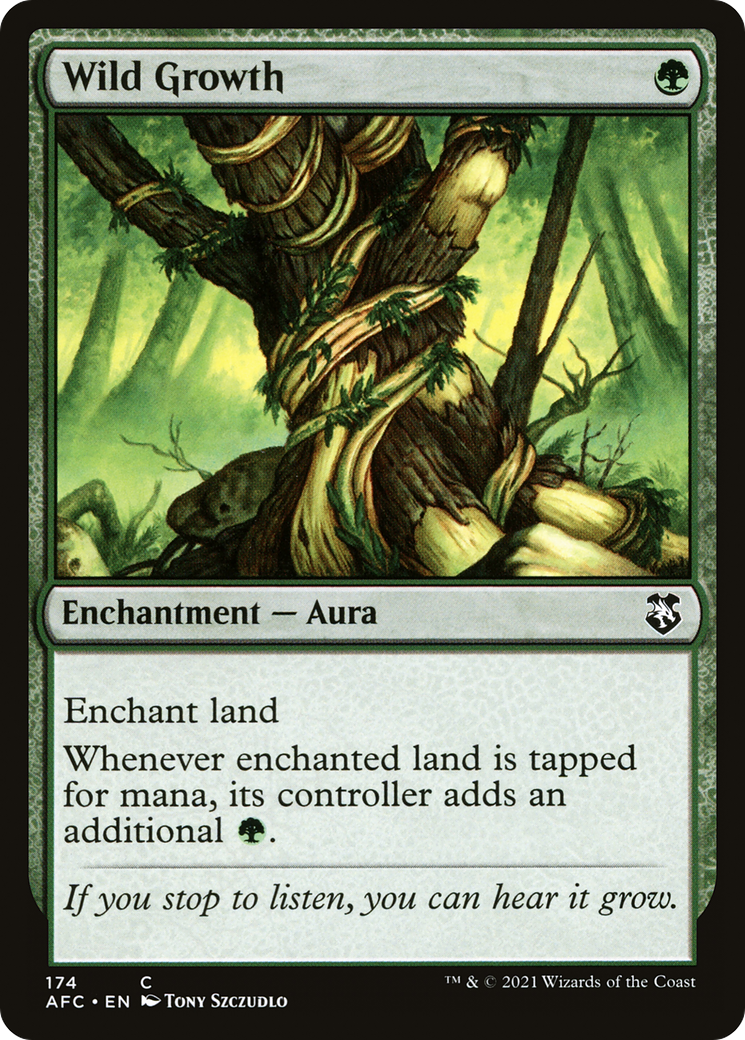 Wild Growth (AFC-174) [Forgotten Realms Commander] MTG Single Wizards of the Coast