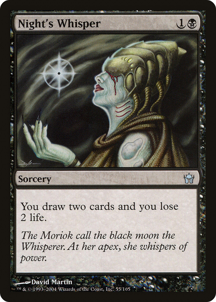 Night's Whisper (5DN-055) [Fifth Dawn] MTG Single Wizards of the Coast
