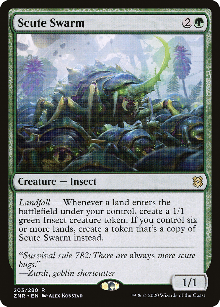 Scute Swarm (ZNR-203) [Zendikar Rising] Foil MTG Single Wizards of the Coast